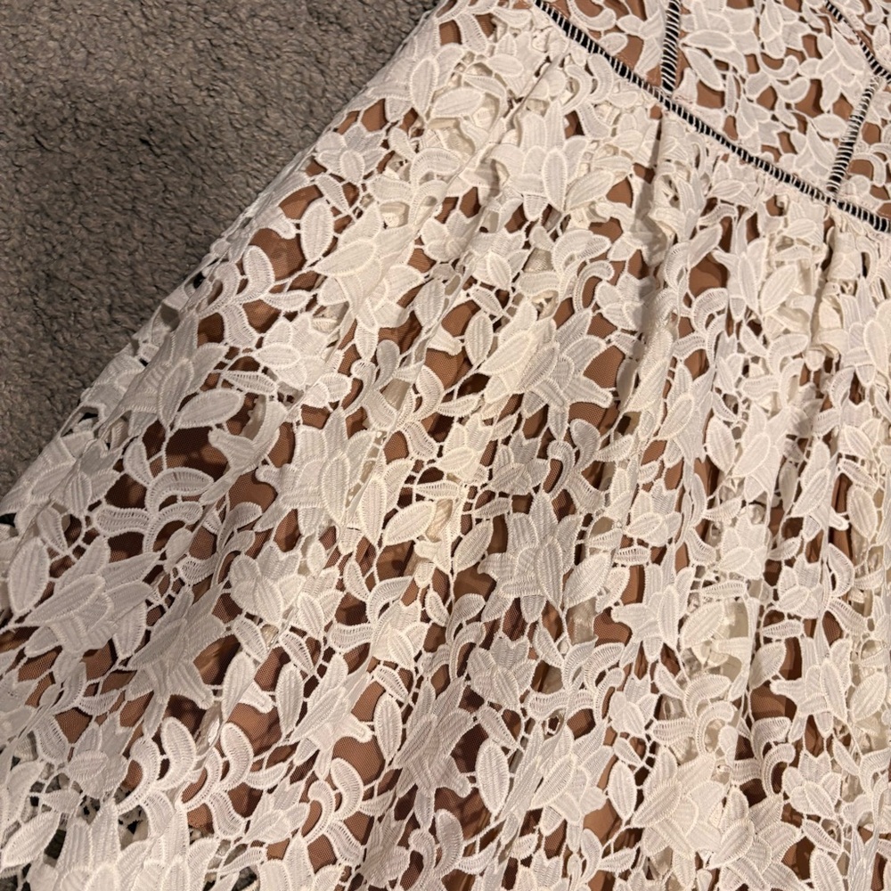 Self Portrait New Azaelea Guipure Lace Midi Dress Size 6 - Picture 10 of 16